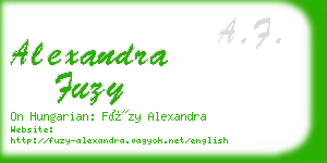 alexandra fuzy business card