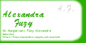 alexandra fuzy business card